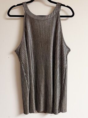 Torrid Metallic Pleated High Neck Top Size 2X